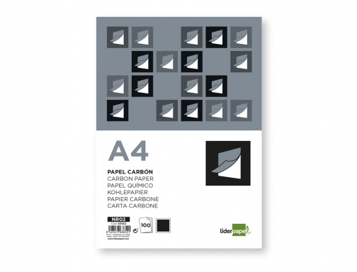 Papel carbon Liderpapel film negro Din A4 caja de 100 hojas 63652, imagen 2 mini