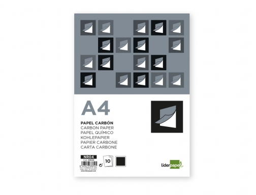 Papel carbon Liderpapel negro Din A4 bolsa de 10 hojas 63654, imagen 2 mini