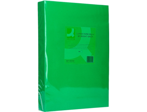 Papel color Qconnect Din A3 80gr verde intenso paquete de 500 hojas KF18008, imagen 3 mini