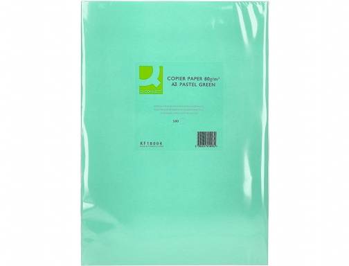 Papel color Q-connect Din A3 80gr verde paquete de 500 hojas KF18004, imagen 2 mini