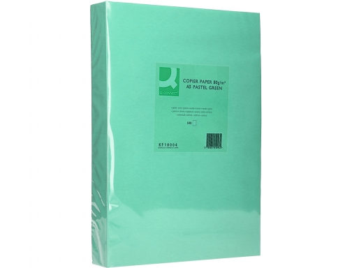 Papel color Q-connect Din A3 80gr verde paquete de 500 hojas KF18004, imagen 3 mini