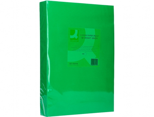 Papel color Q-connect Din A3 80gr verde intenso paquete de 500 hojas KF18008, imagen 3 mini