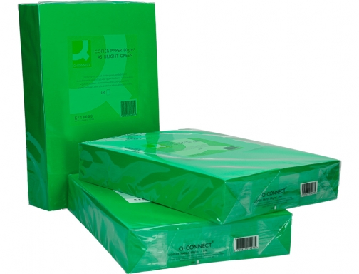 Papel color Q-connect Din A3 80gr verde intenso paquete de 500 hojas KF18008, imagen 5 mini