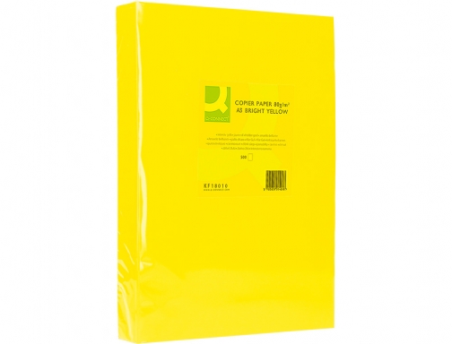 Papel color Q-connect Din A3 80 gr amarillo intenso paquete de 500 KF18010, imagen 3 mini