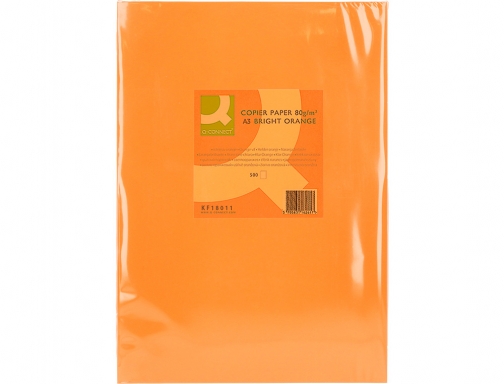 Papel color Q-connect Din A3 80 gr naranja intenso paquete de 500 KF18011, imagen 2 mini