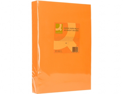 Papel color Q-connect Din A3 80 gr naranja intenso paquete de 500 KF18011, imagen 3 mini