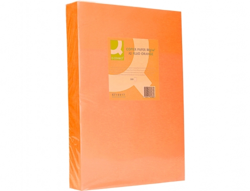 Papel color Q-connect Din A3 80gr naranja neon paquete de 500 hojas KF18017, imagen 3 mini
