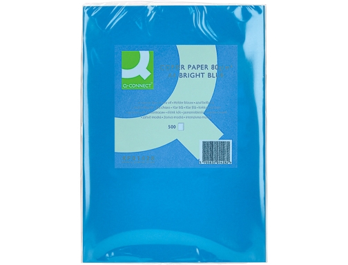 Papel Color Qconnect Din A4 80 Kf01428 , Azul, imagen 2 mini