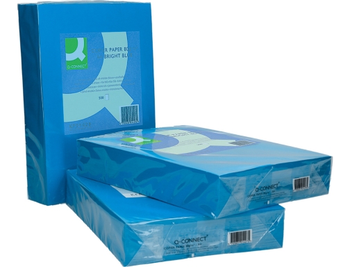 Papel Color Qconnect Din A4 80 Kf01428 , Azul, imagen 5 mini