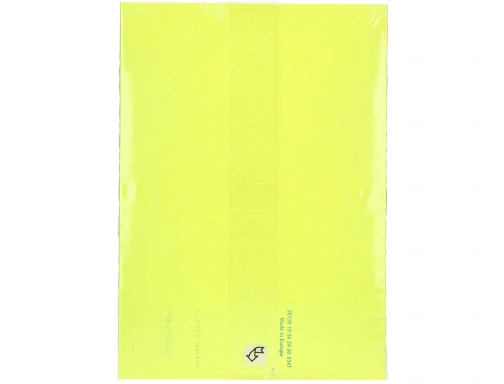 Papel color Q-connect Din A4 80gr amarillo neon paquete de 500 hojas KF16266, imagen 4 mini