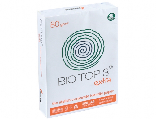 Papel fotocopiadora Biotop 80g extra ecologico Din A4 paquete de 500 hojas BT-80-A4 , blanco, imagen 4 mini