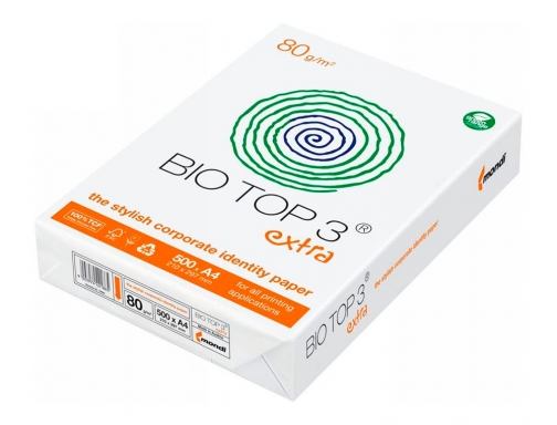 Papel fotocopiadora Biotop 80g extra ecologico Din A4 paquete de 500 hojas BT-80-A4 , blanco, imagen 5 mini