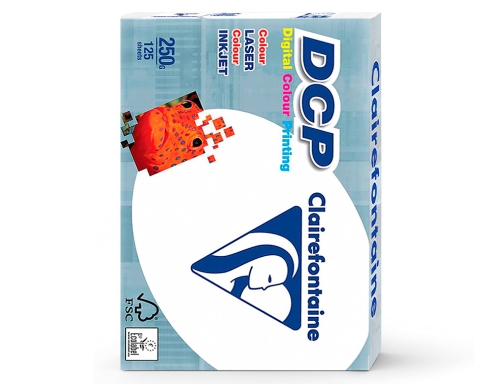 Papel fotocopiadora Clairefontaine Din A4 250 gramos paquete de 125 hojas 1857C , blanco, imagen 3 mini