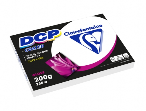 Papel fotocopiadora color DCP coated glossy Din A3 200 gramos paquete de Clairefontaine 6862C , blanco, imagen 3 mini