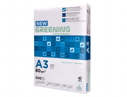 Papel fotocopiadora Greening Din A3 80 gramos paquete de 500 hojas FT04 , blanco, imagen 5 mini