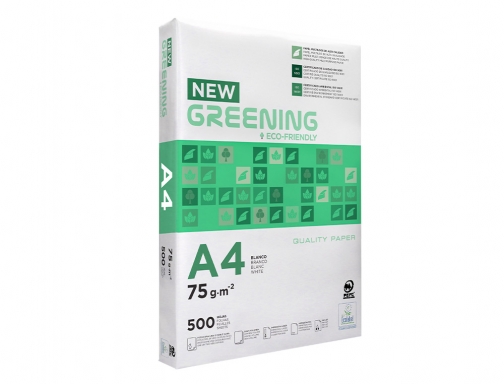 Papel Din A4, folios de  75 gramos New Greening, Pack 500 hojas, imagen 5 mini
