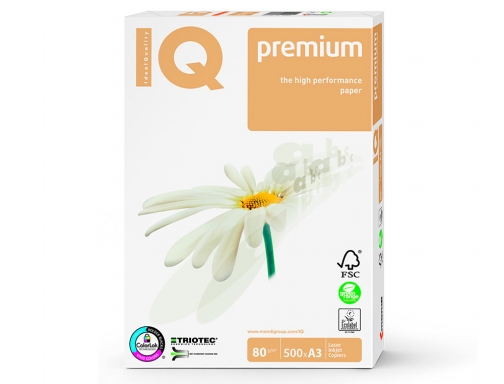 Papel fotocopiadora Iq premium Din A3 80 gramos paquete de 500 hojas 75312 , blanco, imagen 2 mini