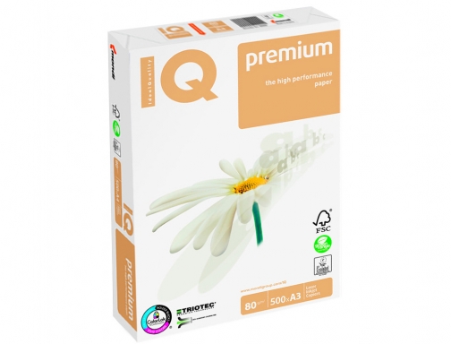 Papel fotocopiadora Iq premium Din A3 80 gramos paquete de 500 hojas 75312 , blanco, imagen 3 mini