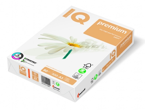 Papel fotocopiadora Iq premium Din A3 80 gramos paquete de 500 hojas 75312 , blanco, imagen 4 mini