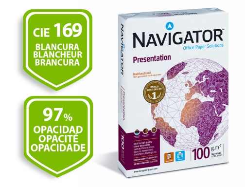 Papel fotocopiadora Navigator Din A3 100 gramos paquete de 500 hojas NAV100A3 , blanco, imagen 2 mini