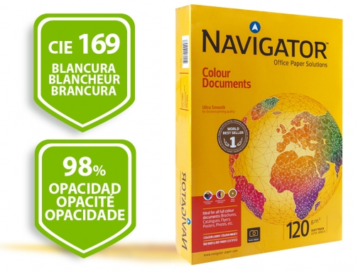 Papel fotocopiadora Navigator Din A3 120 gramos paquete de 500 hojas NAV-120-A3 , blanco, imagen 2 mini