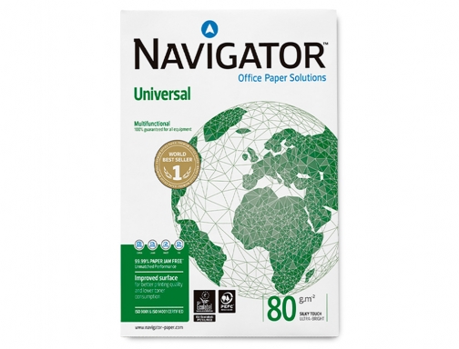 Papel fotocopiadora Navigator Din A3 80 gramos papel multiuso ink-jet y laser NAV-80-A3 , blanco, imagen 3 mini