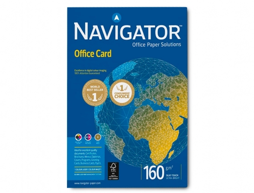 Papel fotocopiadora Navigator Din A4 160 gramos papel multiuso ink-jet y laser NAV-160 , blanco, imagen 3 mini