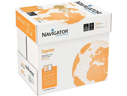 Papel fotocopiadora Navigator Din A4 80 gramos 4 taladros papel multiuso ink-jet NAV-80-4T , blanco, imagen 5 mini
