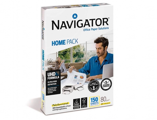 Papel fotocopiadora Navigator Din A4 80 gramos, paquete de 150 hojas, blanco, imagen 4 mini
