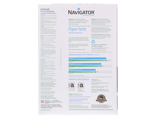 Papel Navigator Universal Din A4 80 gramos paquete de 500 hojas, ultra blanco, imagen 5 mini