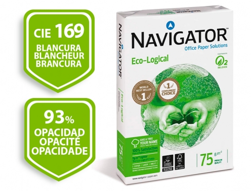 Papel fotocopiadora Navigator eco logical Din A4 75 gramos paquete de 500 PW2188 , blanco, imagen 2 mini