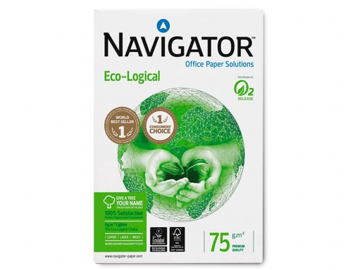 Papel fotocopiadora Navigator eco logical Din A4 75 gramos paquete de 500 PW2188 , blanco, imagen 3 mini