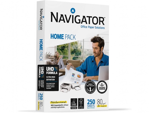 Papel fotocopiadora Navigator home pack Din A4 80 gramos paquete de 250 NAV-HOME , blanco, imagen 3 mini