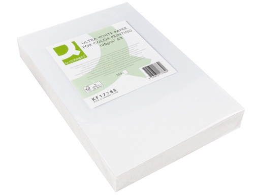 Papel fotocopiadora Q-connect ultra white Din A3 100 gramos paquete de 500 KF17788 , blanco, imagen 5 mini