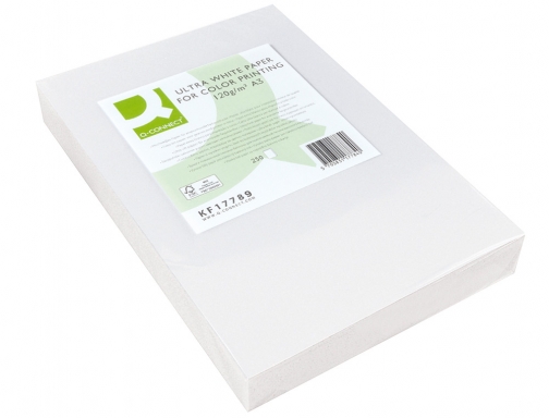 Papel fotocopiadora Q-connect ultra white Din A3 120 gramos paquete de 250 KF17789 , blanco, imagen 5 mini