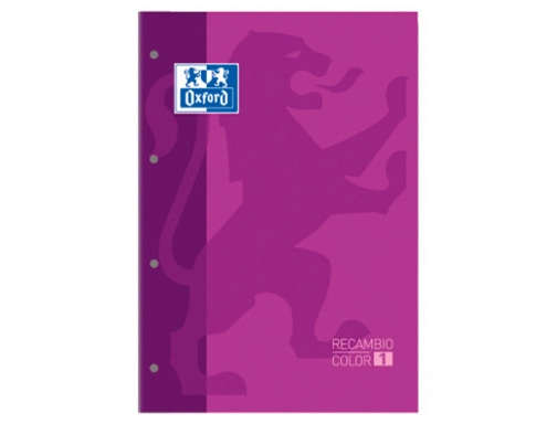Recambio color 1 Oxford Din A4+ 80 hojas 90 gr cuadro 5 400123682 , morado, imagen 5 mini