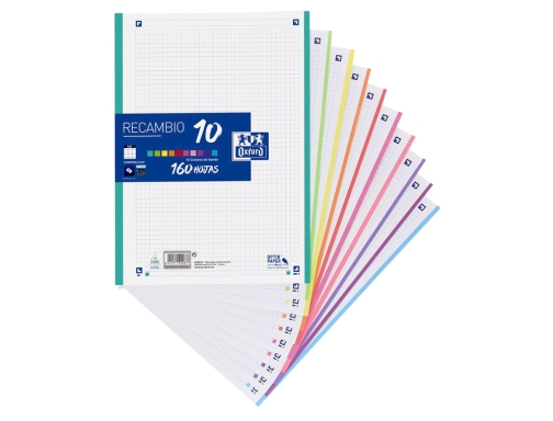 Recambio color Oxford A4 160 hojas 90 gr optik paper cuadro 5 400106627, imagen 2 mini