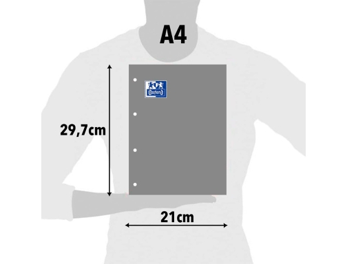 Recambio Oxford A4 100 + 20 hojas gratis 90 gr cuadro 4mm 400058179, imagen 4 mini