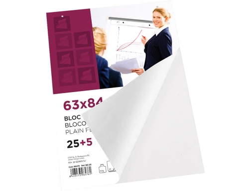 Bloc congreso Liderpapel liso 630x840 mm 25+5 hojas 80g m2 96476, imagen 3 mini