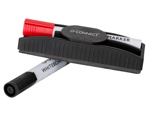 Borrador Q-connect magnetico con rotulador rojo y negro para pizarra blanca KF18633, imagen 2 mini