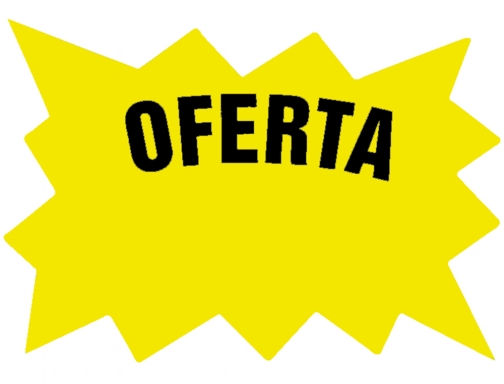 Cartel cartulina etiqueta marcaprecios amarillo fluorescente 110x80 mm bolsa de 50 etiquetas Blanca M-6-AM, imagen 2 mini