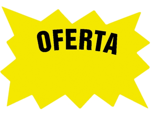 Cartel cartulina etiquetas marcaprecios amarillo fluorescente 160x110 mm bolsa de 50 etiquetas Blanca M7AM, imagen 2 mini