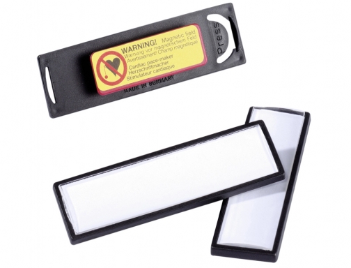 Identificador portanombre Durable pvc antiarañazos con iman y efecto lupa color negro 8132-01, imagen 2 mini