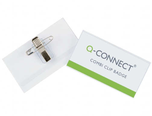 Identificador Q-connect con pinza e imperdible KF01568 40x75 mm, imagen 2 mini
