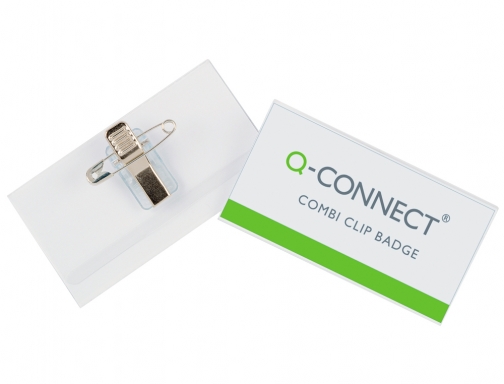 Identificador Q-connect con pinza e imperdible KF17457 40x75 mm, imagen 2 mini
