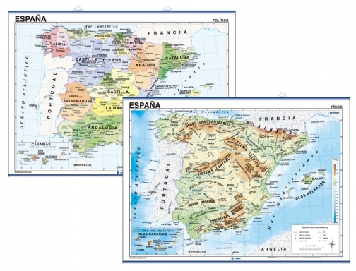 Mapa mural España, físico / político: Mapas Murales: Edigol Ediciones,  Edigol Ediciones: 9788485406517: : Books