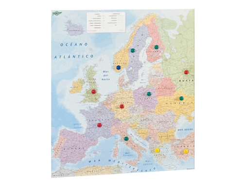 Mapa mural Faibo europa plastificado enrollado 110x98 cm 163G, imagen 2 mini
