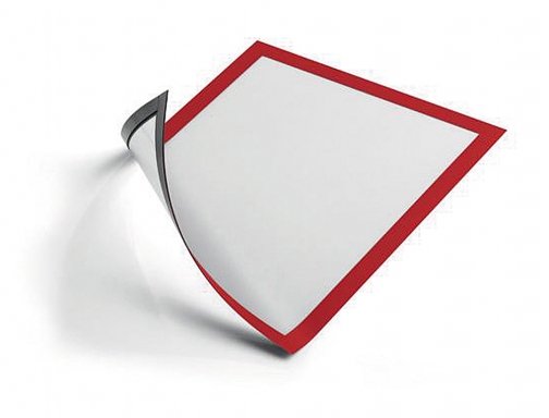 Marco porta anuncios Durable magnetico Din A4 dorso adhesivo removible para informacion 4869-03 , rojo, imagen 2 mini