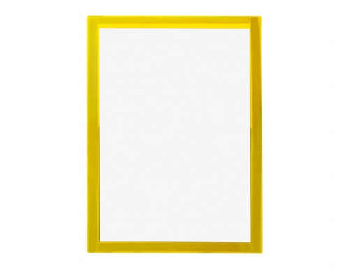 Marco porta anuncios Liderpapel magnetico Din A4 dorso adhesivo removible color amarillo 163708, imagen 5 mini