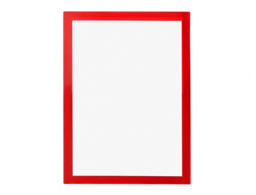 Marco porta anuncios Liderpapel magnetico Din A4 dorso adhesivo removible color rojo 163711, imagen 5 mini